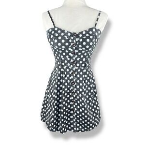 Deb Party Dress Womens Size Medium Polka Dot Vintage Y2K 2000s Twee Pin up Retro